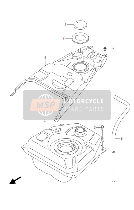 Suzuki ADDRESS 110 2020 Benzinetank voor een 2020 Suzuki ADDRESS 110